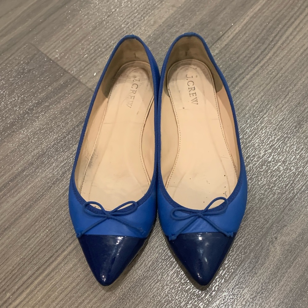 J Crew Women’s Size 6.5 Gemma Cap Toe Flat in Grotto Blue